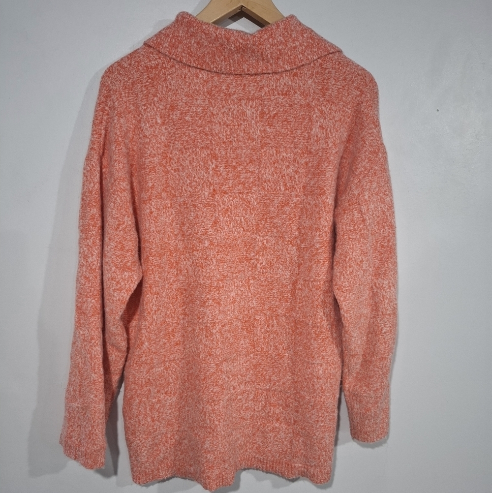 Zara Womens Pullover Outdoor Collared Knit Sweaters Sz Small Oversized Checkered - Picture 4 of 11